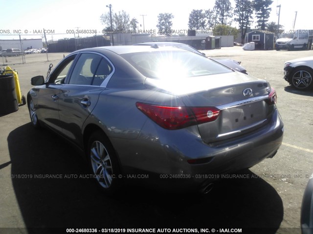 JN1BV7AP0FM350330 - 2015 INFINITI Q50 PREMIUM/SPORT GRAY photo 3