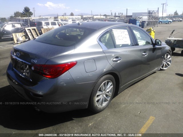 JN1BV7AP0FM350330 - 2015 INFINITI Q50 PREMIUM/SPORT GRAY photo 4