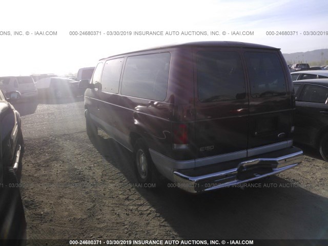 1FMRE11L9YHB69658 - 2000 FORD ECONOLINE E150 WAGON RED photo 3