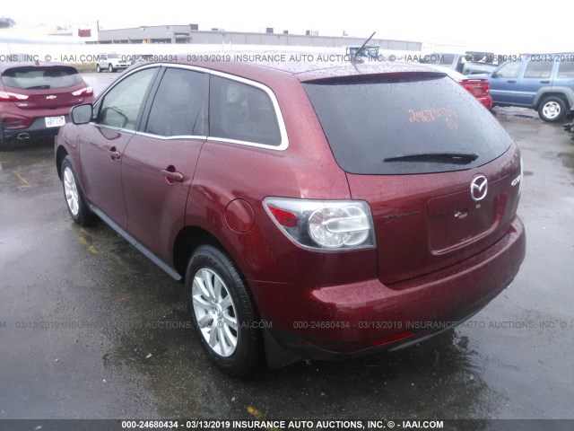 JM3ER2B51C0412911 - 2012 MAZDA CX-7 MAROON photo 3