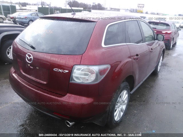 JM3ER2B51C0412911 - 2012 MAZDA CX-7 MAROON photo 4