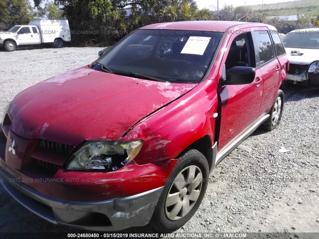 JA4LX31F65U033656 - 2005 MITSUBISHI OUTLANDER LS RED photo 2