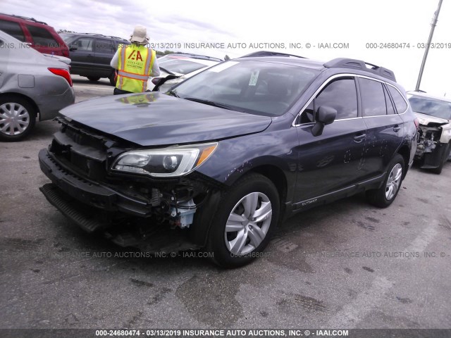 4S4BSBAC0F3215257 - 2015 SUBARU OUTBACK 2.5I GRAY photo 2