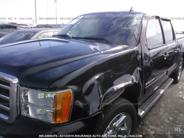 3GTP2VE70DG281746 - 2013 GMC SIERRA K1500 SLE BLACK photo 6