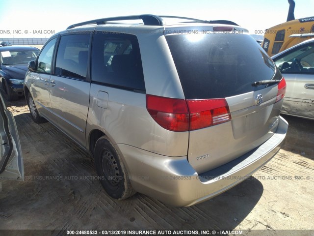 5TDZA23C14S093412 - 2004 TOYOTA SIENNA CE/LE Champagne photo 3