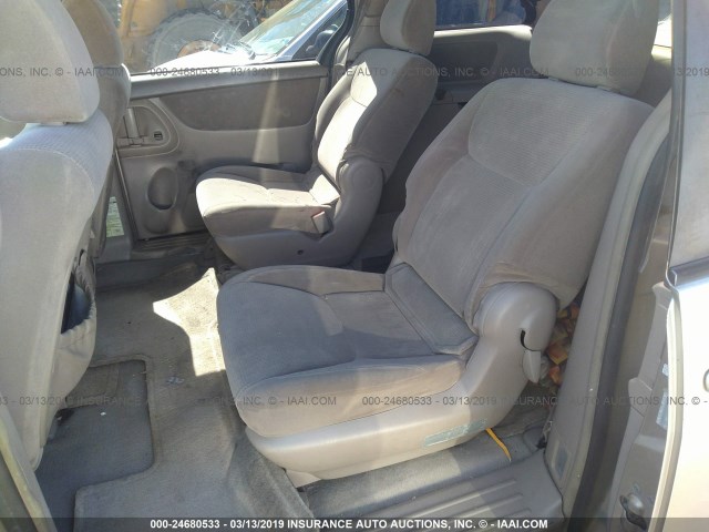 5TDZA23C14S093412 - 2004 TOYOTA SIENNA CE/LE Champagne photo 8