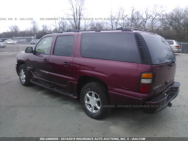 1GKFK66U64J182213 - 2004 GMC YUKON XL DENALI BURGUNDY photo 3