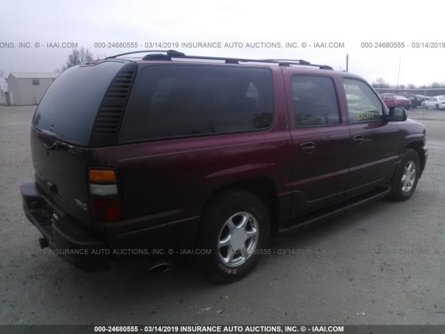 1GKFK66U64J182213 - 2004 GMC YUKON XL DENALI BURGUNDY photo 4