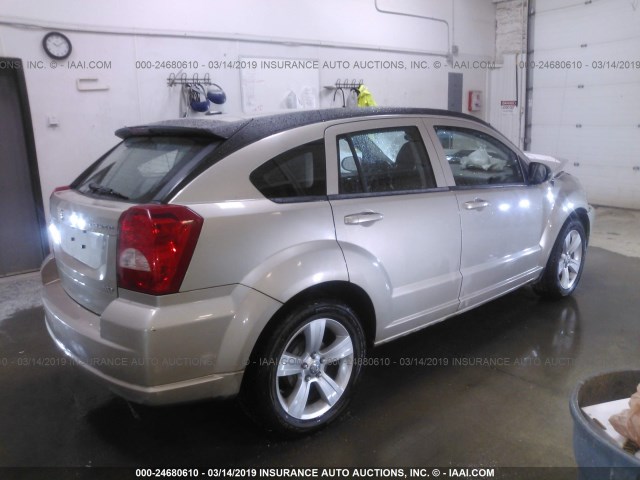 1B3CB4HA0AD571964 - 2010 DODGE CALIBER SXT GOLD photo 4