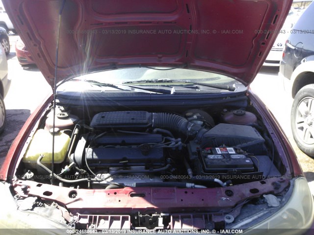 1FAFP6636XK225134 - 1999 FORD CONTOUR SE MAROON photo 10