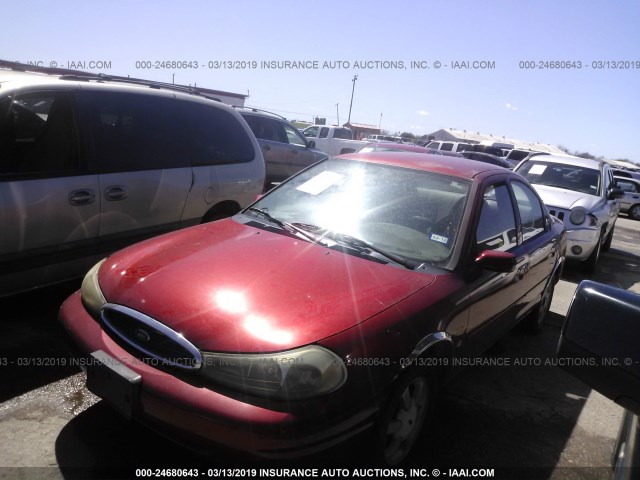 1FAFP6636XK225134 - 1999 FORD CONTOUR SE MAROON photo 2