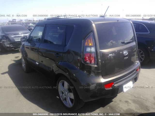 KNDJT2A27B7259067 - 2011 KIA SOUL +/!/SPORT BROWN photo 3