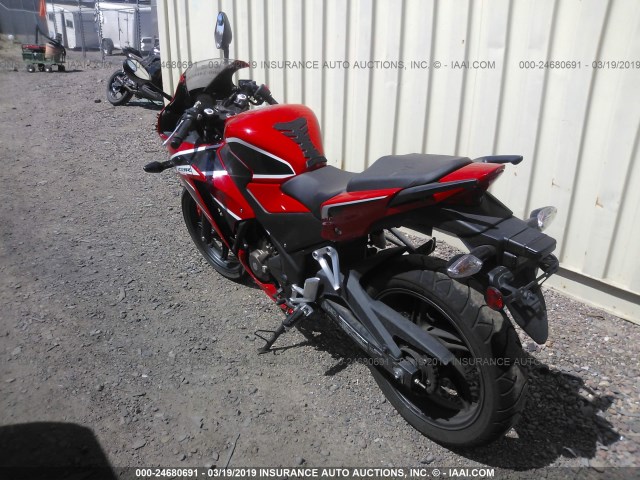 MLHNC5150H5300038 - 2017 HONDA CBR300 RA RED photo 3