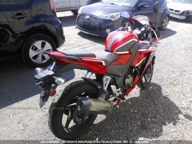 MLHNC5150H5300038 - 2017 HONDA CBR300 RA RED photo 4