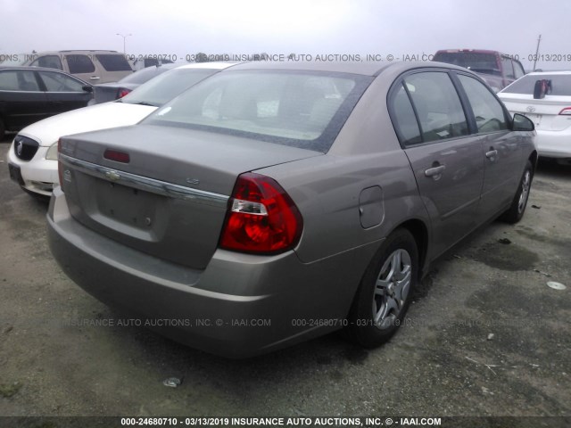 1G1ZS58F87F227458 - 2007 CHEVROLET MALIBU LS BROWN photo 4