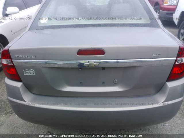 1G1ZS58F87F227458 - 2007 CHEVROLET MALIBU LS BROWN photo 6