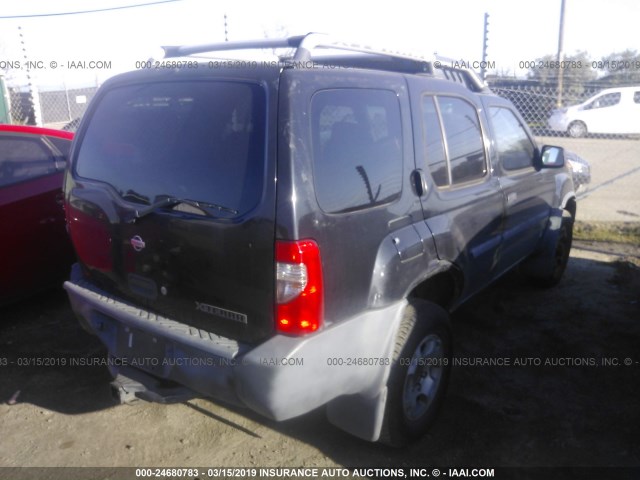 5N1ED28T81C567069 - 2001 NISSAN XTERRA XE/SE BLACK photo 4