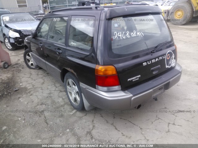 JF1SF6551YH708081 - 2000 SUBARU FORESTER S BLACK photo 3