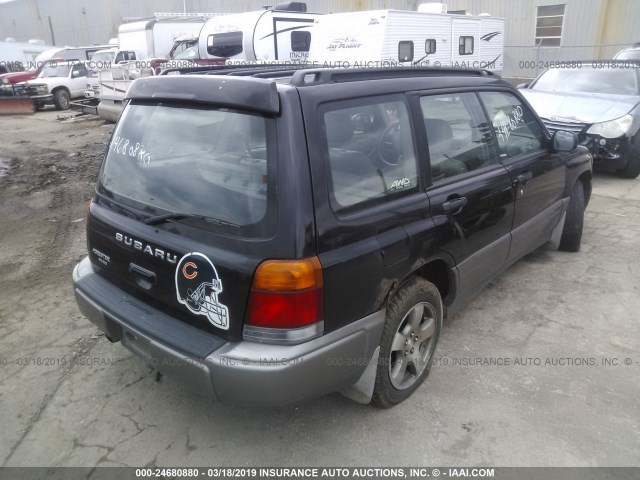 JF1SF6551YH708081 - 2000 SUBARU FORESTER S BLACK photo 4
