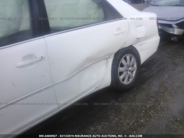 4T1BF30K23U053284 - 2003 TOYOTA CAMRY LE/XLE/SE WHITE photo 6