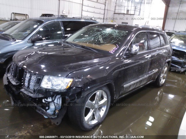 1J4RR6GT0BC643590 - 2011 JEEP GRAND CHEROKEE OVERLAND BROWN photo 2