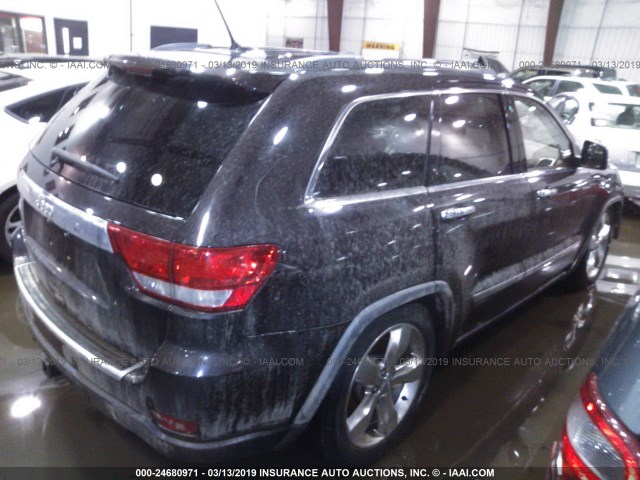 1J4RR6GT0BC643590 - 2011 JEEP GRAND CHEROKEE OVERLAND BROWN photo 4