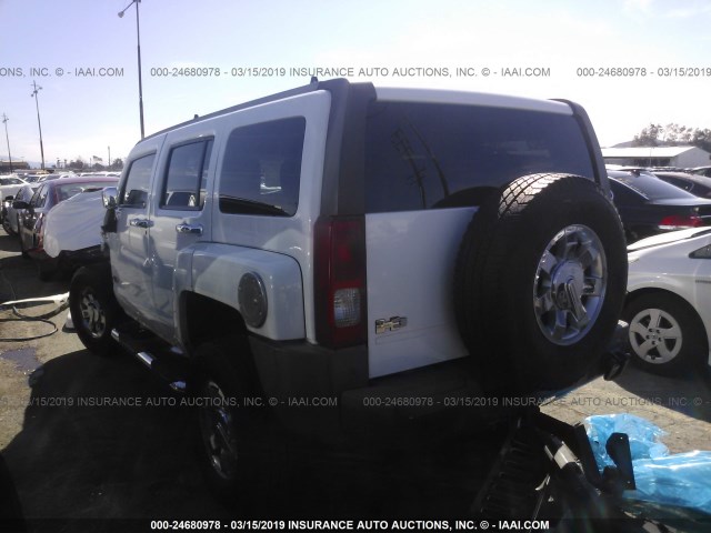 5GTDN136768193453 - 2006 HUMMER H3 WHITE photo 3