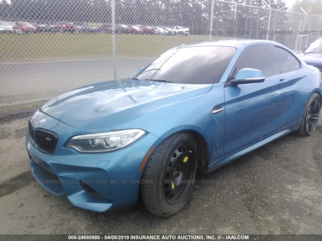 WBS1H9C56GV786093 - 2016 BMW M2 BLUE photo 2