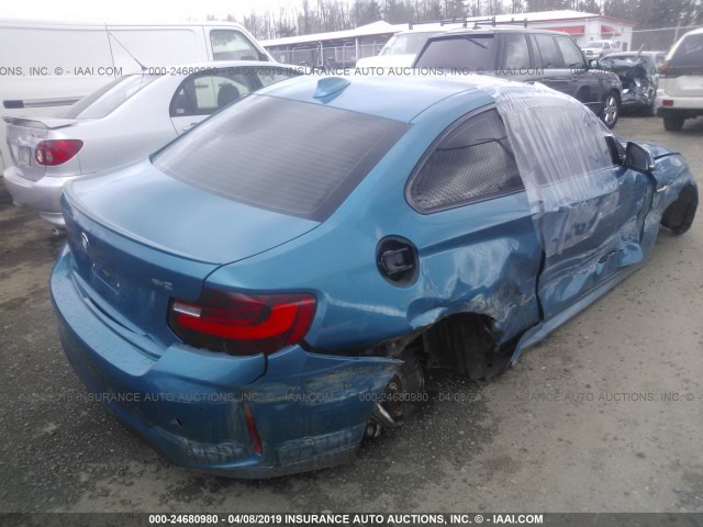 WBS1H9C56GV786093 - 2016 BMW M2 BLUE photo 4