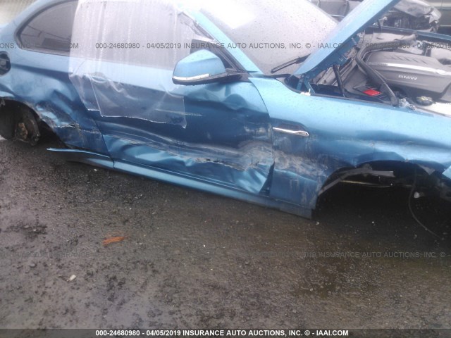 WBS1H9C56GV786093 - 2016 BMW M2 BLUE photo 6