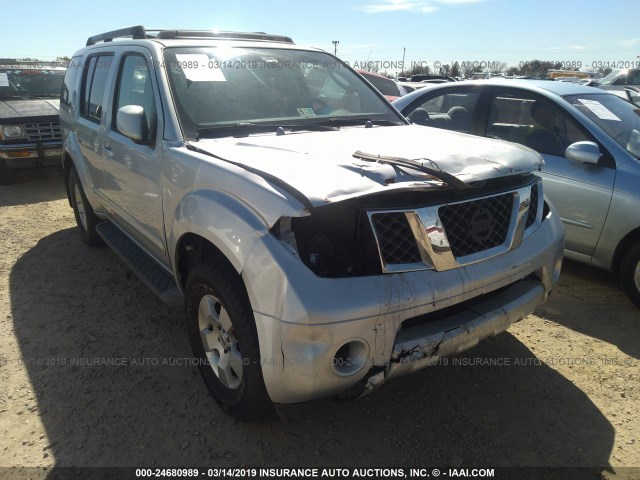 5N1AR18W87C620186 - 2007 NISSAN PATHFINDER LE/SE/XE SILVER photo 1