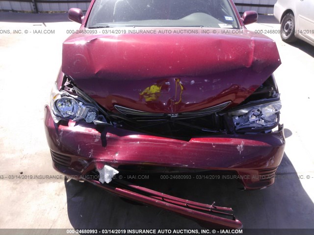 4T1BE32K95U004635 - 2005 TOYOTA CAMRY LE/XLE/SE RED photo 6