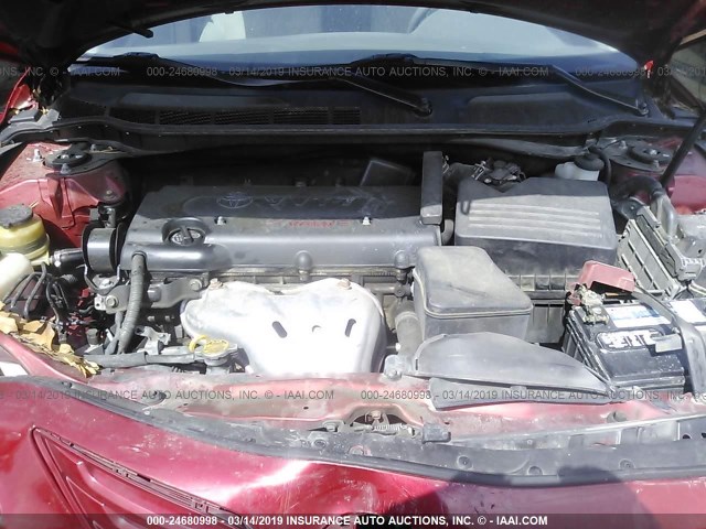4T1BE46K99U283753 - 2009 TOYOTA CAMRY SE/LE/XLE RED photo 10