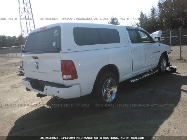 1C6RD7HT5CS168140 - 2012 DODGE RAM 1500 SPORT WHITE photo 4