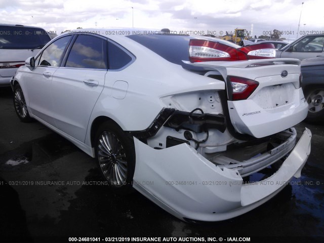 3FA6P0K95FR130713 - 2015 FORD FUSION TITANIUM WHITE photo 3