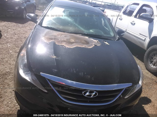 5NPEB4AC0EH944732 - 2014 HYUNDAI SONATA GLS BLACK photo 6