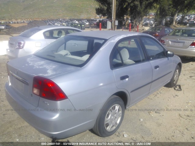 2HGES15221H504970 - 2001 HONDA CIVIC DX SILVER photo 4