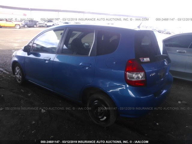 JHMGD37418S073857 - 2008 HONDA FIT BLUE photo 3