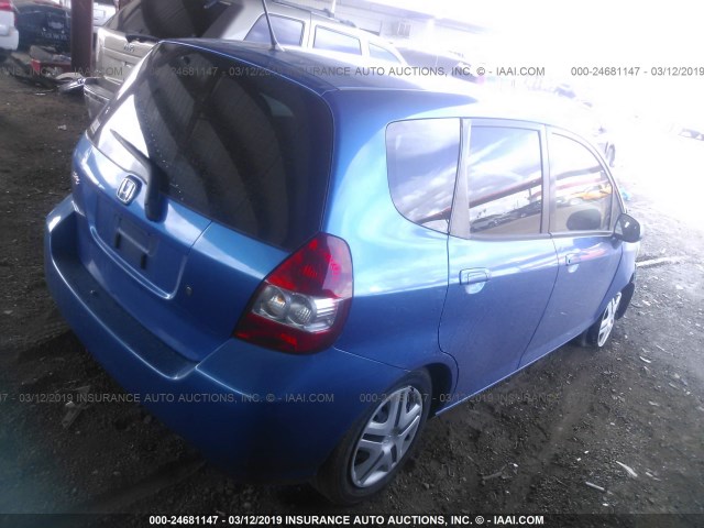 JHMGD37418S073857 - 2008 HONDA FIT BLUE photo 4