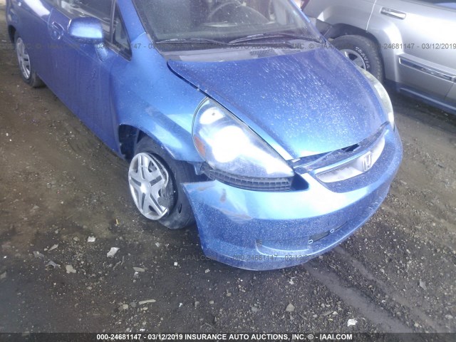 JHMGD37418S073857 - 2008 HONDA FIT BLUE photo 6