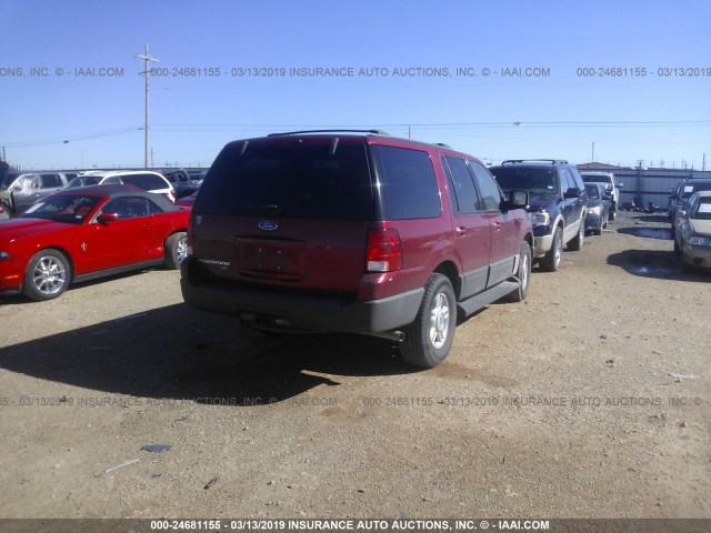 1FMPU15L84LB03114 - 2004 FORD EXPEDITION XLT RED photo 4