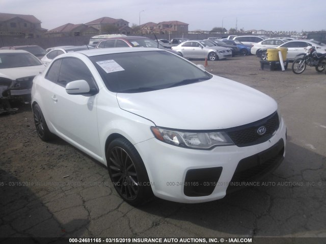 KNAFU6A27B5321358 - 2011 KIA FORTE EX WHITE photo 1