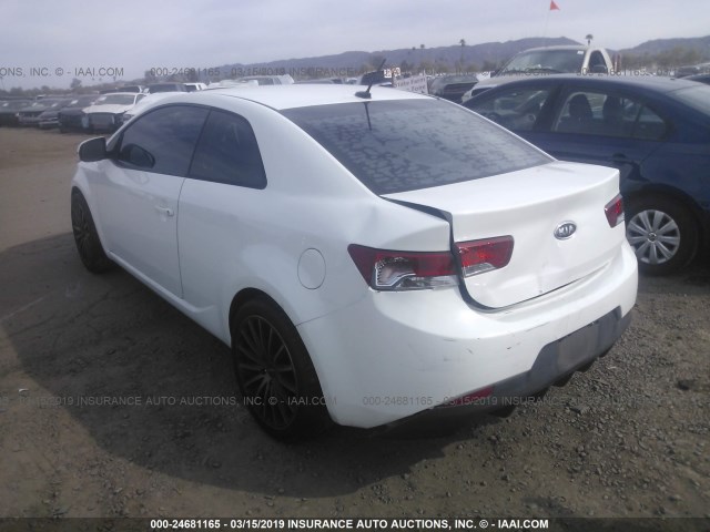 KNAFU6A27B5321358 - 2011 KIA FORTE EX WHITE photo 3