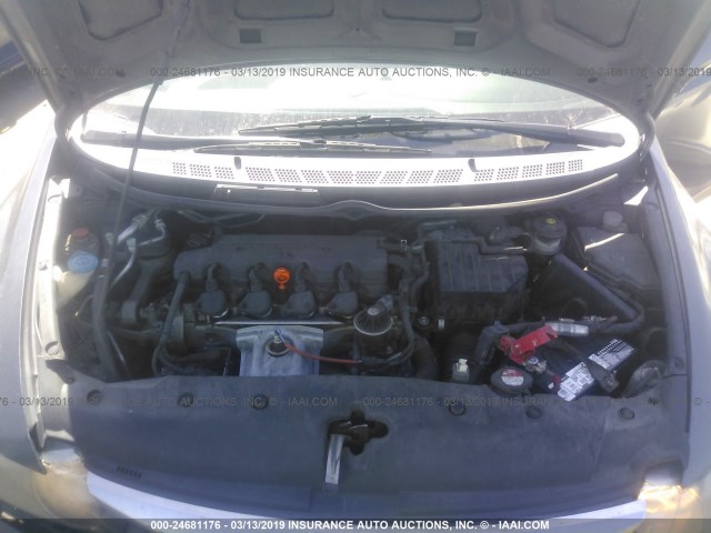 2HGFA1E6XAH511224 - 2010 HONDA CIVIC GRAY photo 10