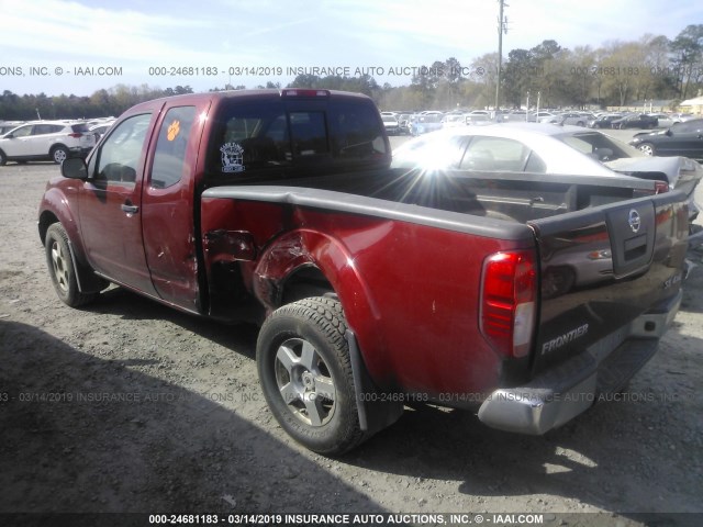 1N6AD06W68C437934 - 2008 NISSAN FRONTIER KING CAB LE/SE/OFF ROAD BURGUNDY photo 3