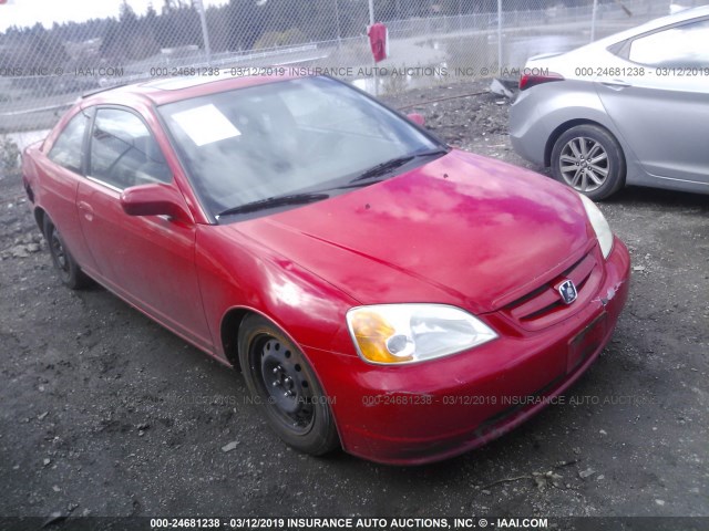 1HGEM21921L093978 - 2001 HONDA CIVIC SI/EX RED photo 1