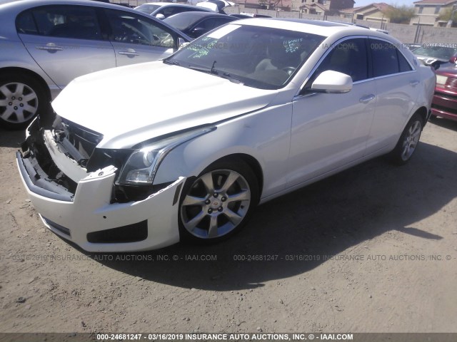 1G6AB5R35E0117754 - 2014 CADILLAC ATS LUXURY WHITE photo 2