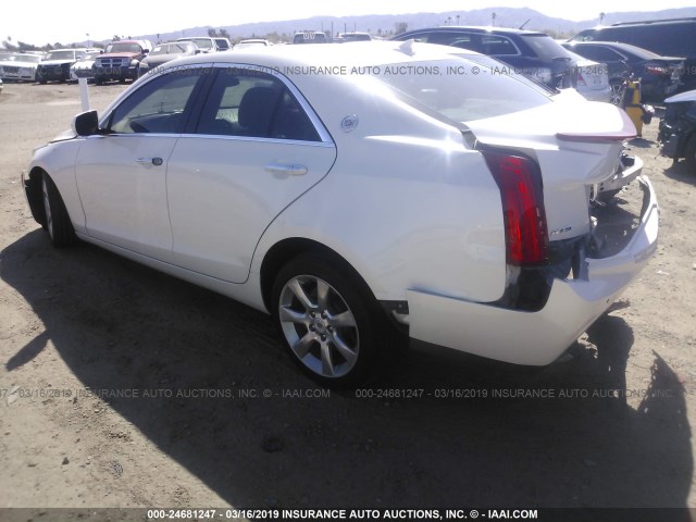 1G6AB5R35E0117754 - 2014 CADILLAC ATS LUXURY WHITE photo 3