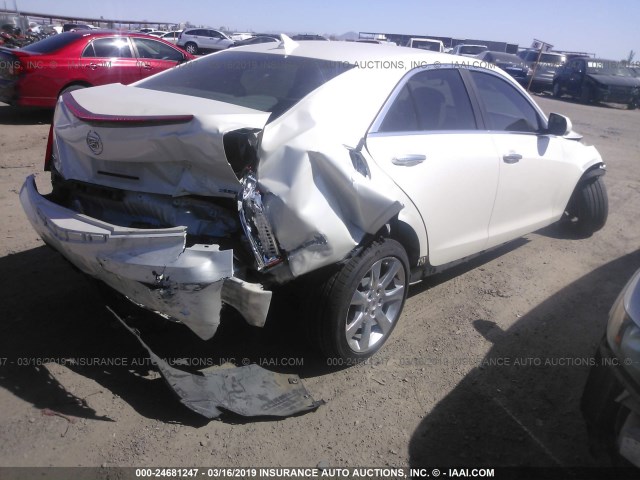 1G6AB5R35E0117754 - 2014 CADILLAC ATS LUXURY WHITE photo 4