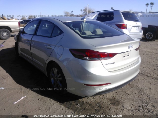 5NPD84LF1JH400221 - 2018 HYUNDAI ELANTRA SEL/VALUE/LIMITED TAN photo 3